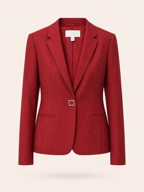 Hugo Boss Brick Red Blazer Size 8 Tailored Jacket Structured Classic Chic Career